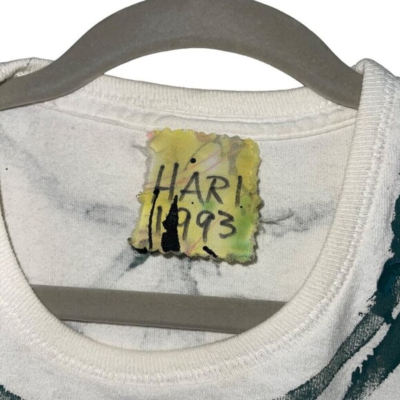 Hari 1993 Vintage Mens Tee Shirt  Size XL White Hand Painted Southwest Theme - Picture 5 of 7
